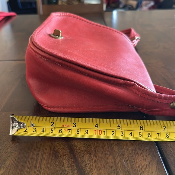 Vintage Red COACH Leather Shoulder Bag | Made in NYC - Picture 10 of 16